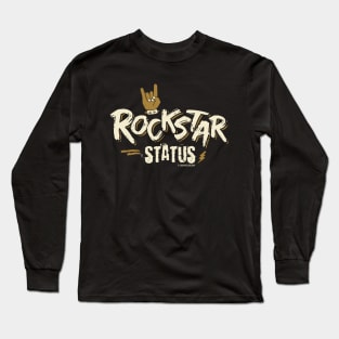 Rockstar Status, Reverse Color © GraphicLoveShop Long Sleeve T-Shirt